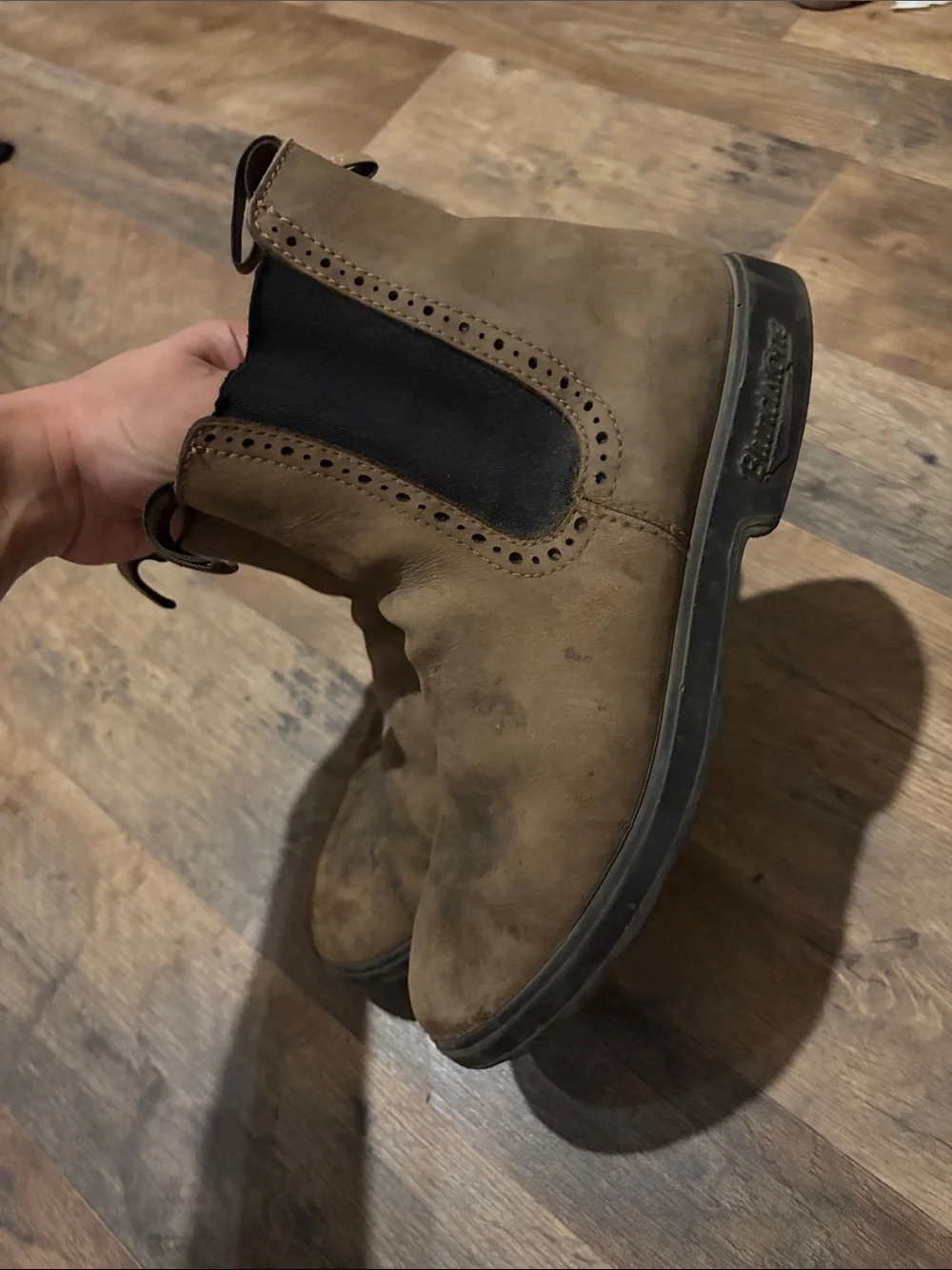 Blundstone Men's Brown Chelsea Work Boots